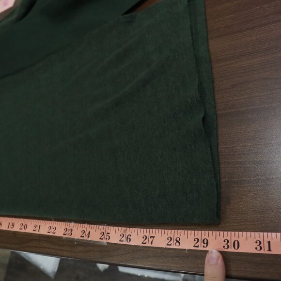 J. Jill Linen Tunic Top Womens M Green Boho Classic Casual Modest Preppy Relaxed - Picture 14 of 16